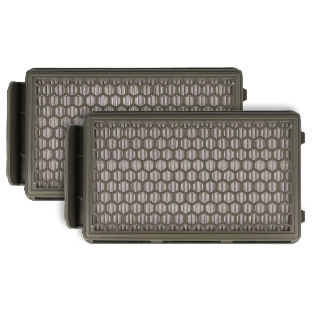 vhbw 2x Staubsaugerfilter kompatibel mit Rowenta RO3718EA / 4Q0, RO3718EA4Q0, RO372, RO3718EA Staubsauger - HEPA Abluft-Filter Schwarz Grau Weiß