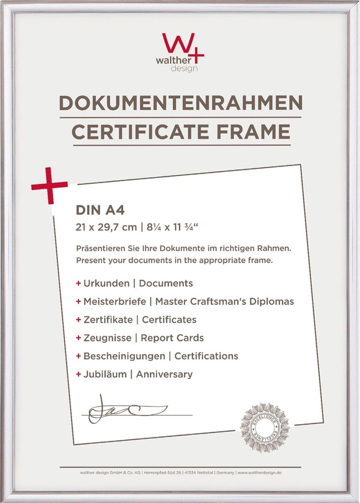 Walther New Lifestyle 21x29.7 Cm Resin Photo Bilderrahmen Produktbild 