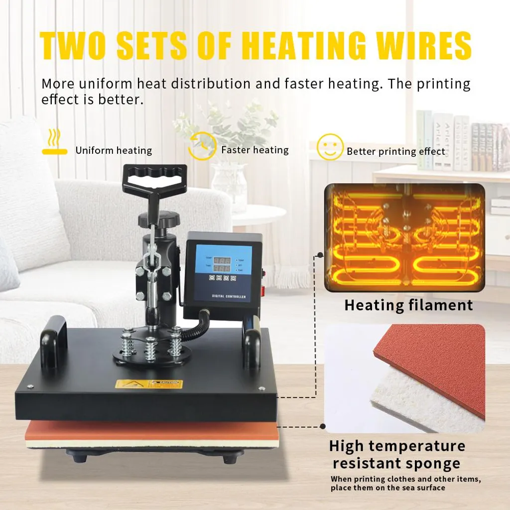 Presse à chaud multifonctionnelle pour sublimation textile et objets