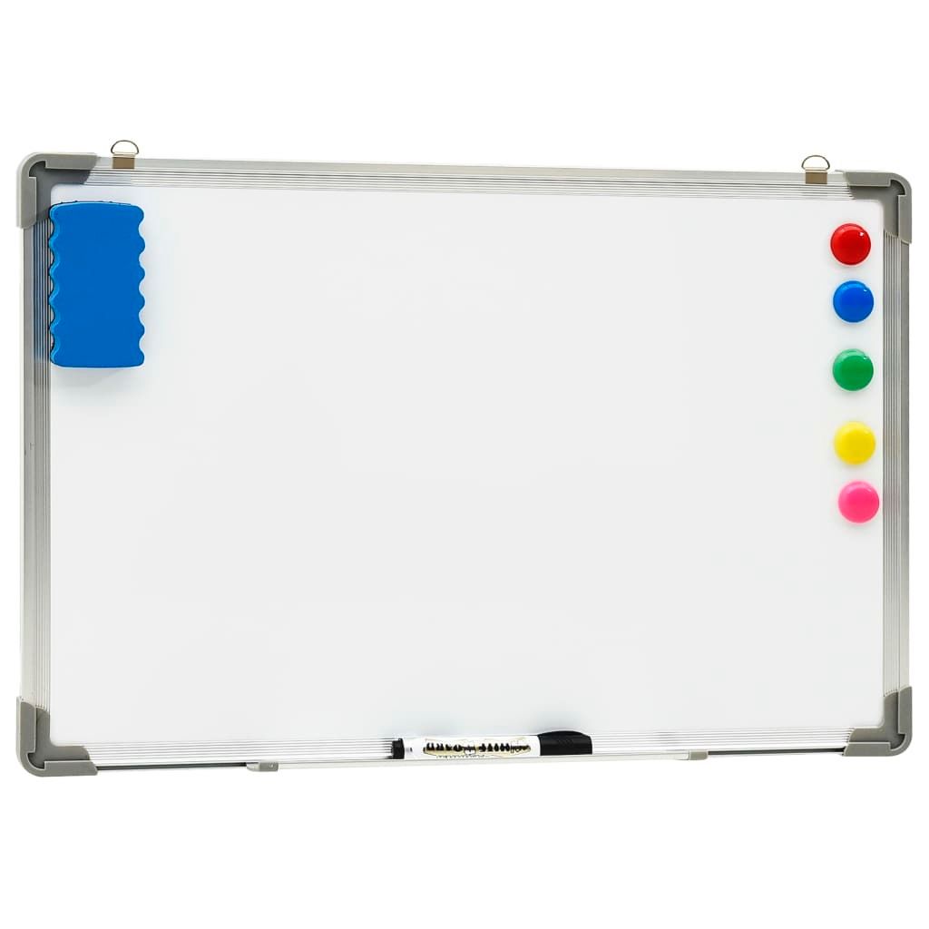 vidaXL Magnetisches Whiteboard Weiß 50 x 35 cm Stahl Produktbild 