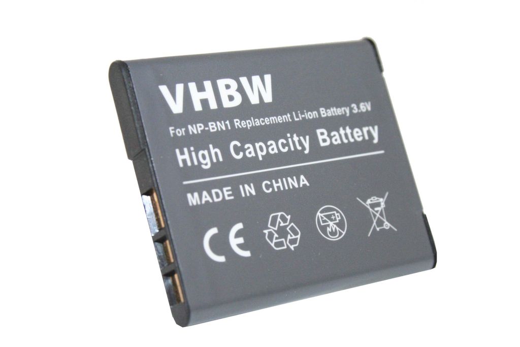 vhbw Li-Ion Akku 600mAh (3.6V) kompatibel mit Kamera Camcorder Video Sony Cybershot DSC-W670, DSC-W690, DSC-W710, DSC-W730, DSC-W810, DSC-W830 Ersa...