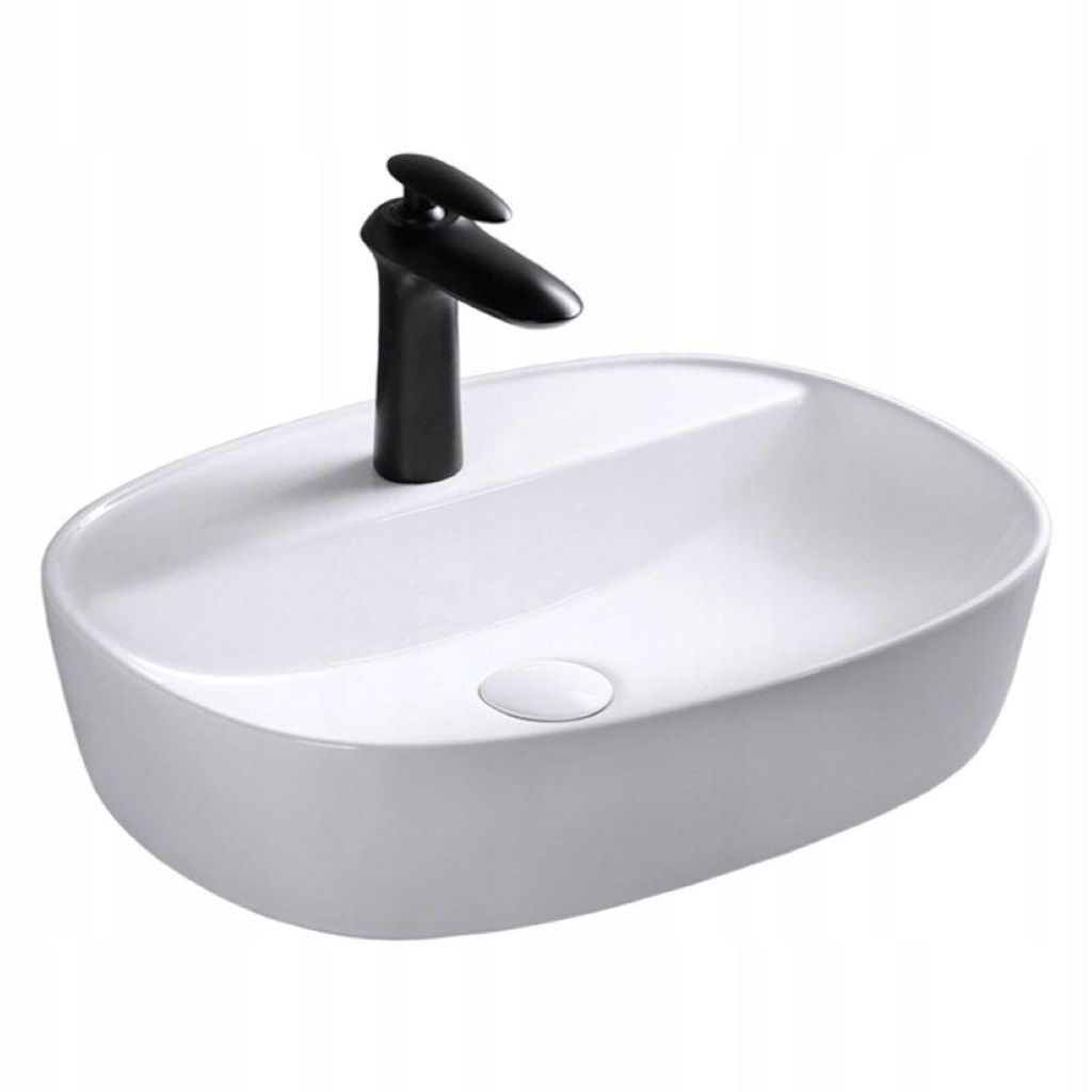 Lavabo da appoggio in Vetroceramica bianca lucida da Immagine del prodotto 