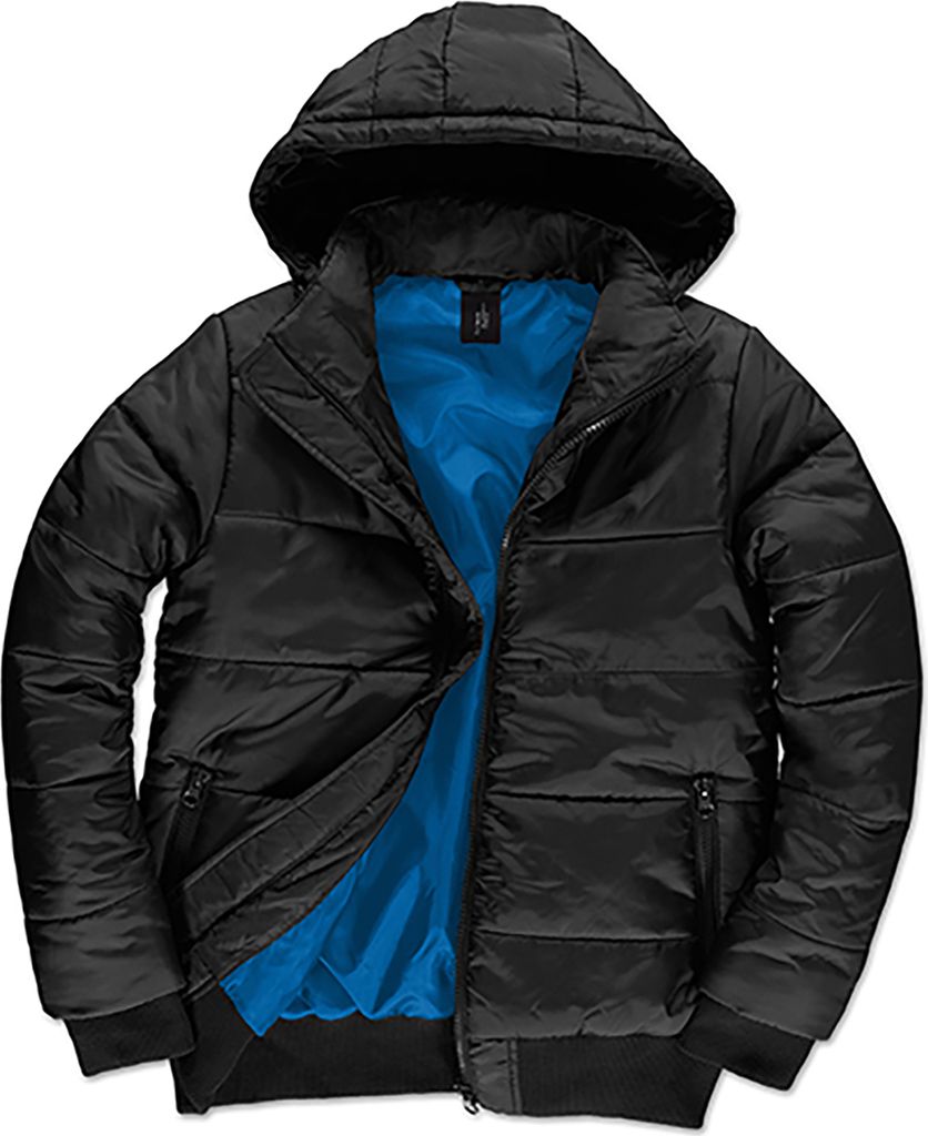 B&C JM940 | Herren Jacket Superhood /Men - Farbe: Black/Cobalt Blue - Größe: L
