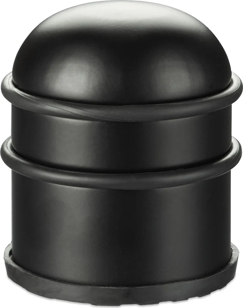 Fermaporta Relaxdays 10 Pezzi Acciaio Inox Nero - Proteggi la Casa