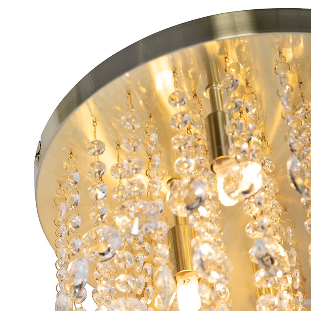 Deckenleuchte Deckenlampe Dekorativ gold messing LED Metall 