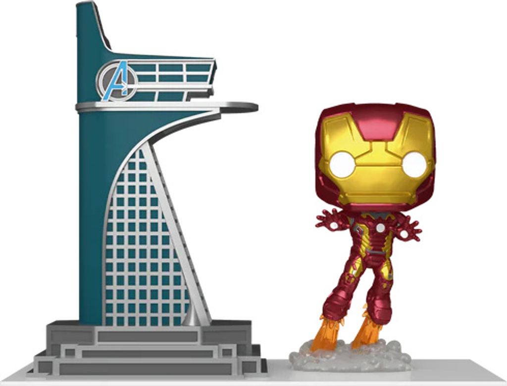 Figur Avengers - Avengers Tower & Iron Man (Glühende) (Funko POP! Town 35)