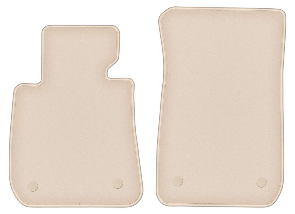 DURBAN Beige Velours-Fußmatten vorne für BMW 3 E90 Limousine (2004-2011)