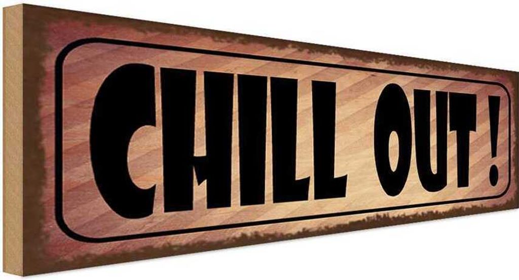 vianmo Holzschild 10x27 cm Chill Out Keep Calm