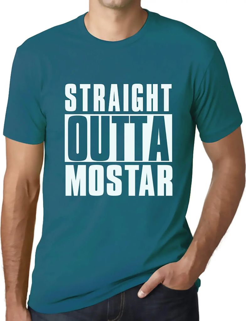 Herren Grafik T-Shirt Direkt aus Mostar – Straight Outta Mostar – Öko-Verantwortlich Vintage Jahrgang Kurzarm Lustige Druck Geburtstag Geschen...
