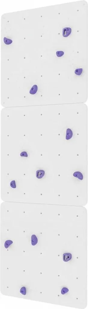 Mur d'escalade carré 3 blanc avec prises violettes pour chambre