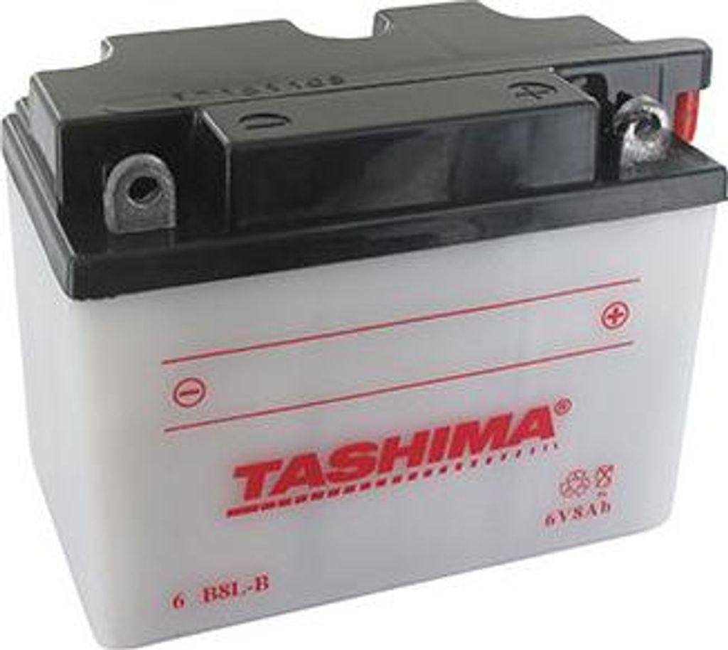 Batterie Blei Tashima 6V, 8A. L: 121, B: 71, H: 96 mm, + rechts Für Scooter, Motorräder. (ohne Säure geliefert). - Batterie zum Einbauen