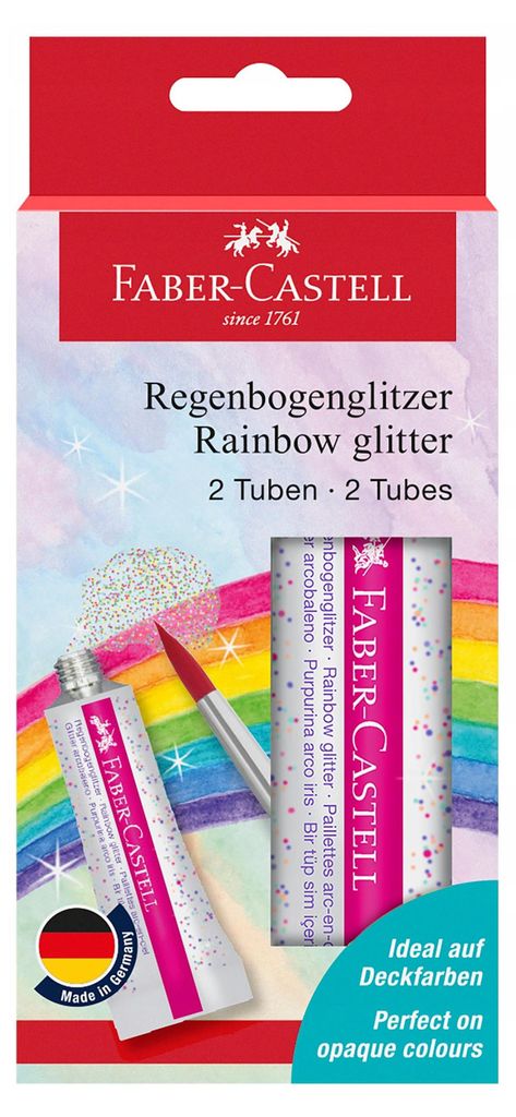 FABER-CASTELL 125089 2 FABER-CASTELL Glitzer Regenbogen Immagine del prodotto 
