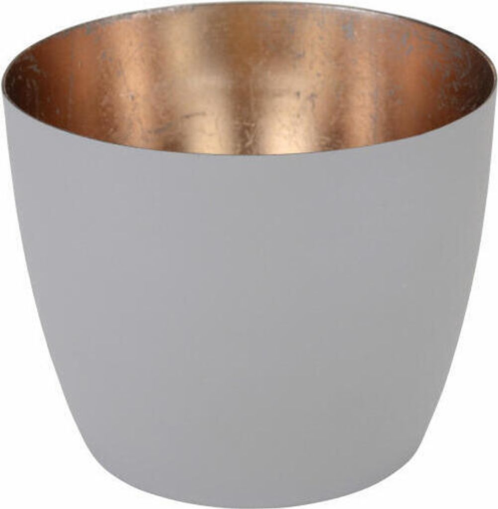 Gift Company Windlicht Madras M, Teelichthalter, Kerzenhalter, Eisen, Sandstone / Gold, 8.5 cm, 78216
