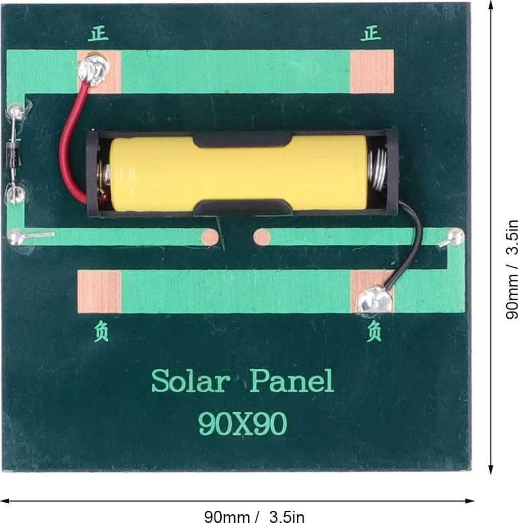 1W 2V Solar-Ladepanel – geeignet zum Laden von 1,2V AA Akkus, ohne Akku im Lieferumfang