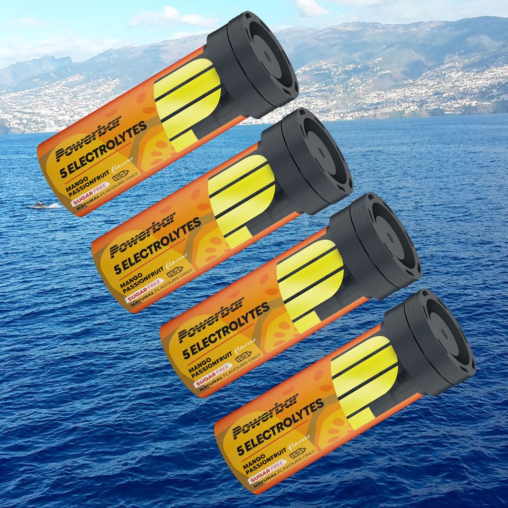 PowerBar 5Electrolytes 4 Röhrchen mit je 10 Tabletten a 4g. Mango Passionfruit