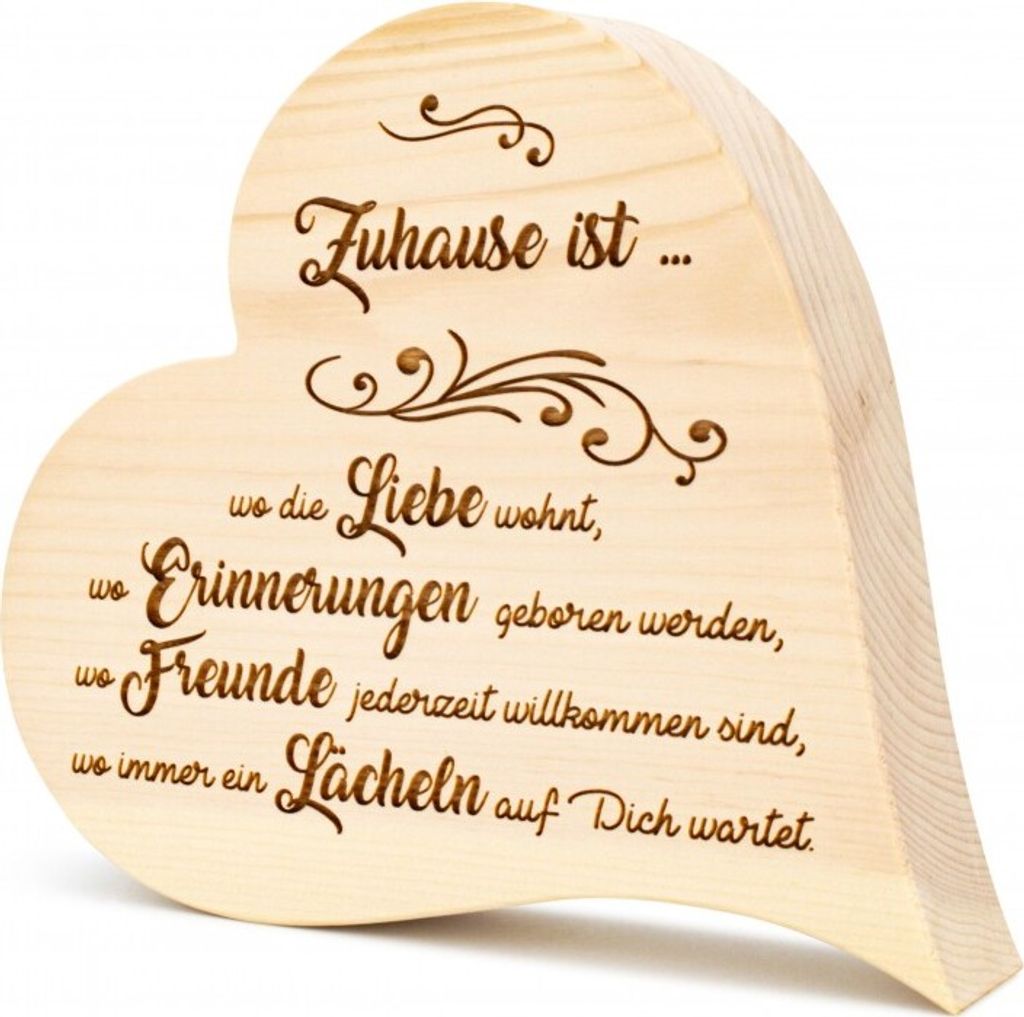 Zirbenherz Wo die Liebe wohnt 30cm Produktbild 