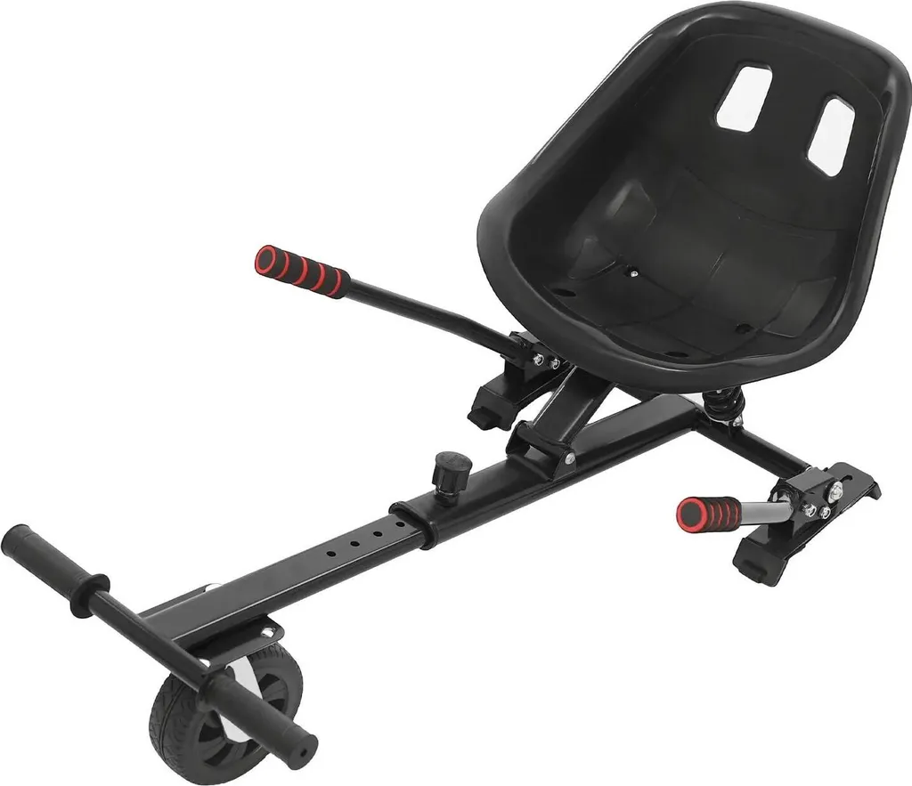 Kart pour Hoverboard Réglable 70-95cm avec Roue 360° Charge 100kg Noir