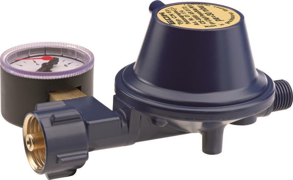 GOK Marine Regler mit Manometer KLF x G 1/4 LH-KN 29mBar Produktbild 