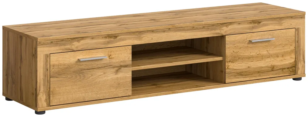 Optimisez votre salon : meuble TV Jam 160 cm, solution de rangement bois