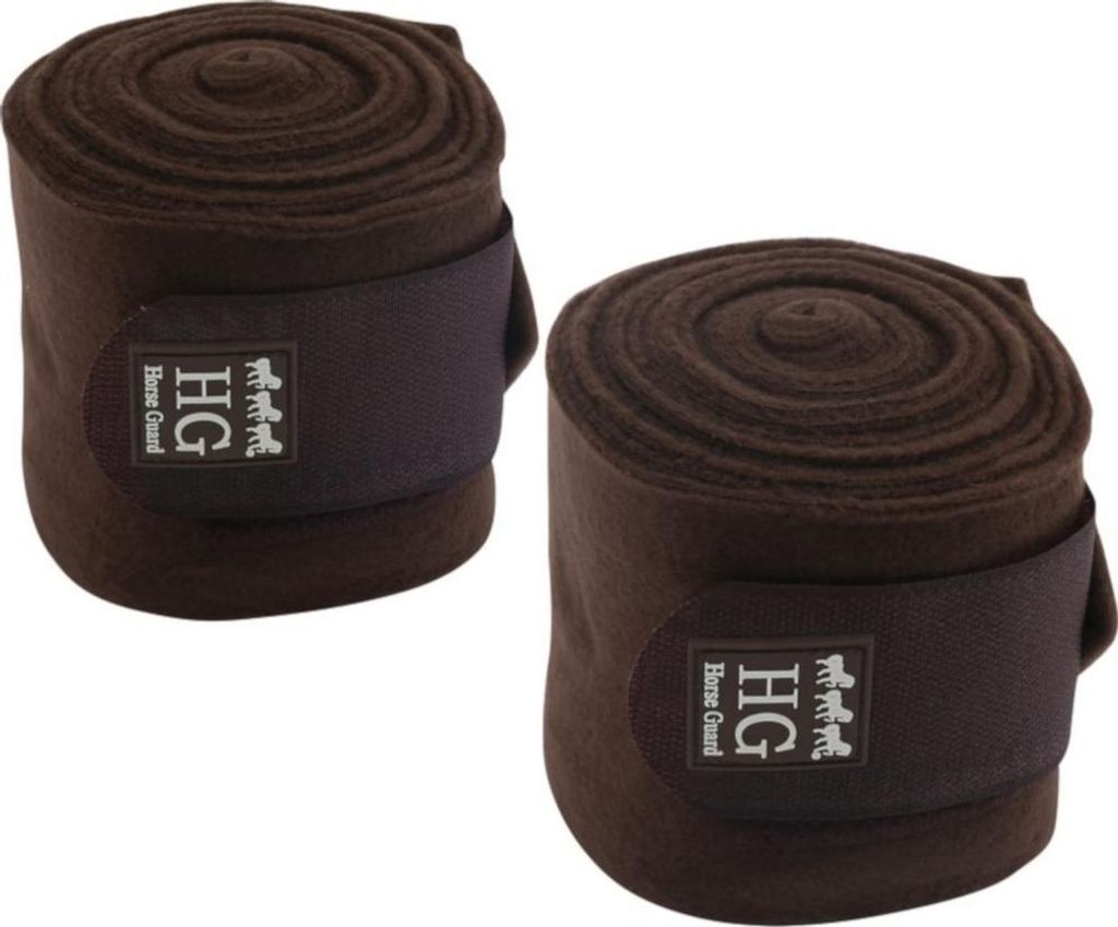 Horse Guard Fleecebandagen für Pferde - 4er Set - Dunkelbraun
