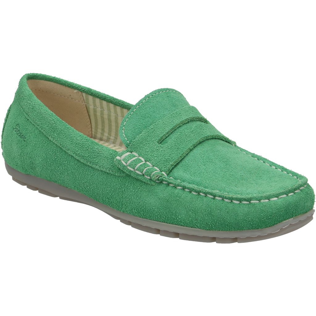 Sioux Slipper & Mokassin CARMONA, Rauleder, Grün, Damen