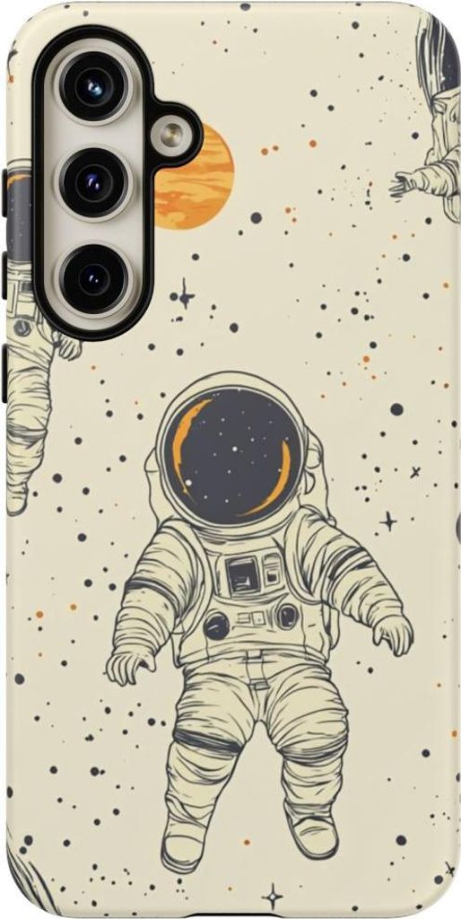 Schwebende Astronauten im Weltall-Look – Hülle Kompatibel mit Galaxy S24 Plus