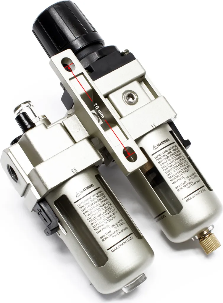 Wiltec Unité de traitement d'air comprimé 12,91mm 10 bars avec régulateur