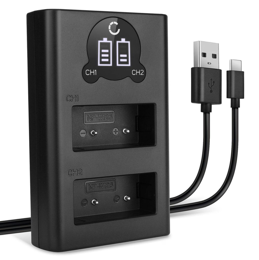 CELLONIC Chargeur Double NP-W126S NP-W126 Smart et Rapide Image du produit 