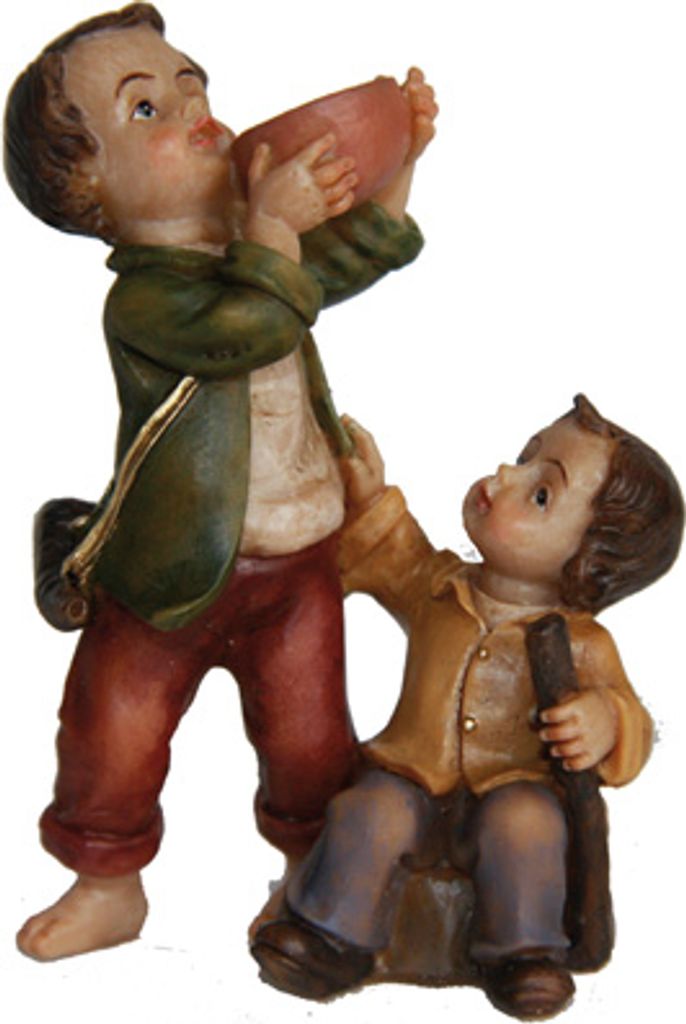 Bauer mit Amphore aus Polyresin Krippenfiguren. Für 12 cm handbemalt 