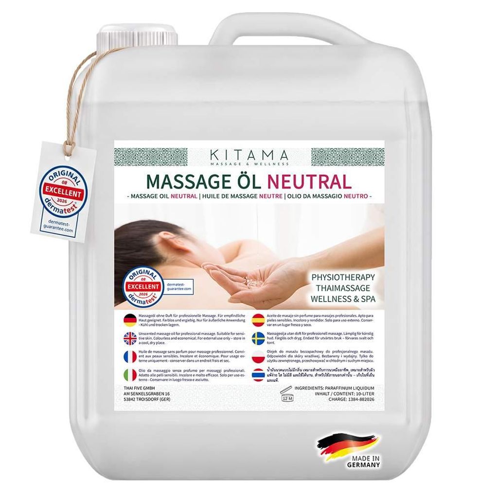 Kitama Massageöl Neutral 5L Dermatest  für Thai-Massage Produktbild 