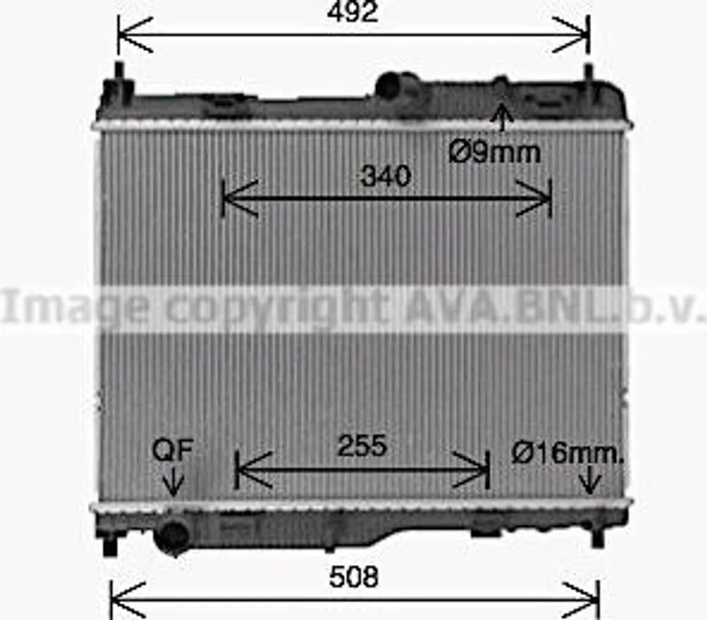 Radiateur AVA FD2683 haute performance OE 2055474 en aluminium