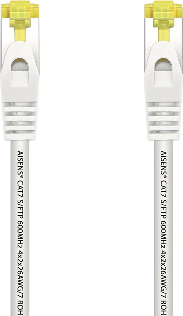 Câble RJ45 Cat.7 Blindé SFTP Aisens A146-0488 25cm Blanc Haute Débit