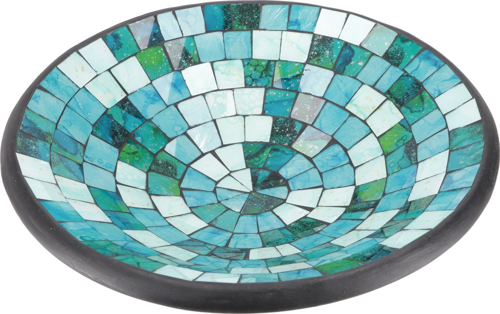 Runde Mosaikschale, Untersetzer, Dekoschale, Handgearbeitete Keramik & Glas Obst Schale - Design 24, Mehrfarbig, Keramik,Glas, Größe: Mittel (Ø ...