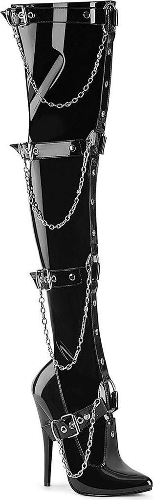 Devious DOMINA-3027 Domina Stiefel Schwarz Lack EU 40