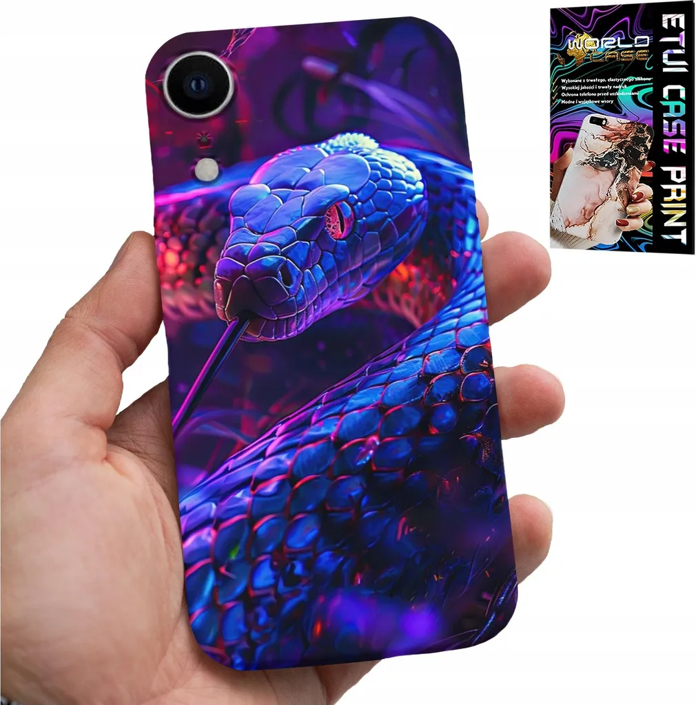 Trend 2026: Custodia iPhone XR Serpente Cobra + Pellicola Vetro