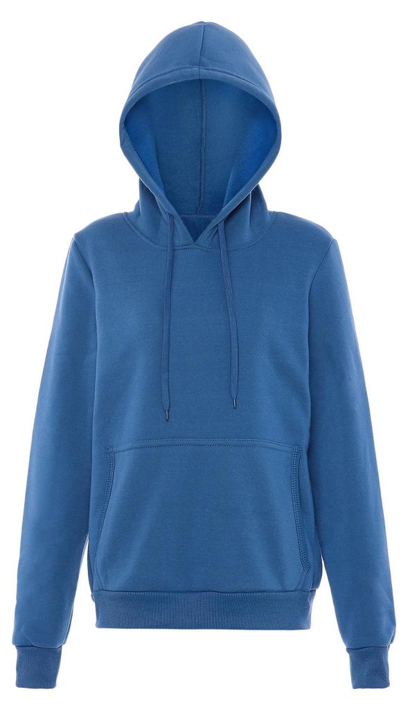 Damen Hoodie mit Kängurutasche, Blau, Größe L Produktbild 