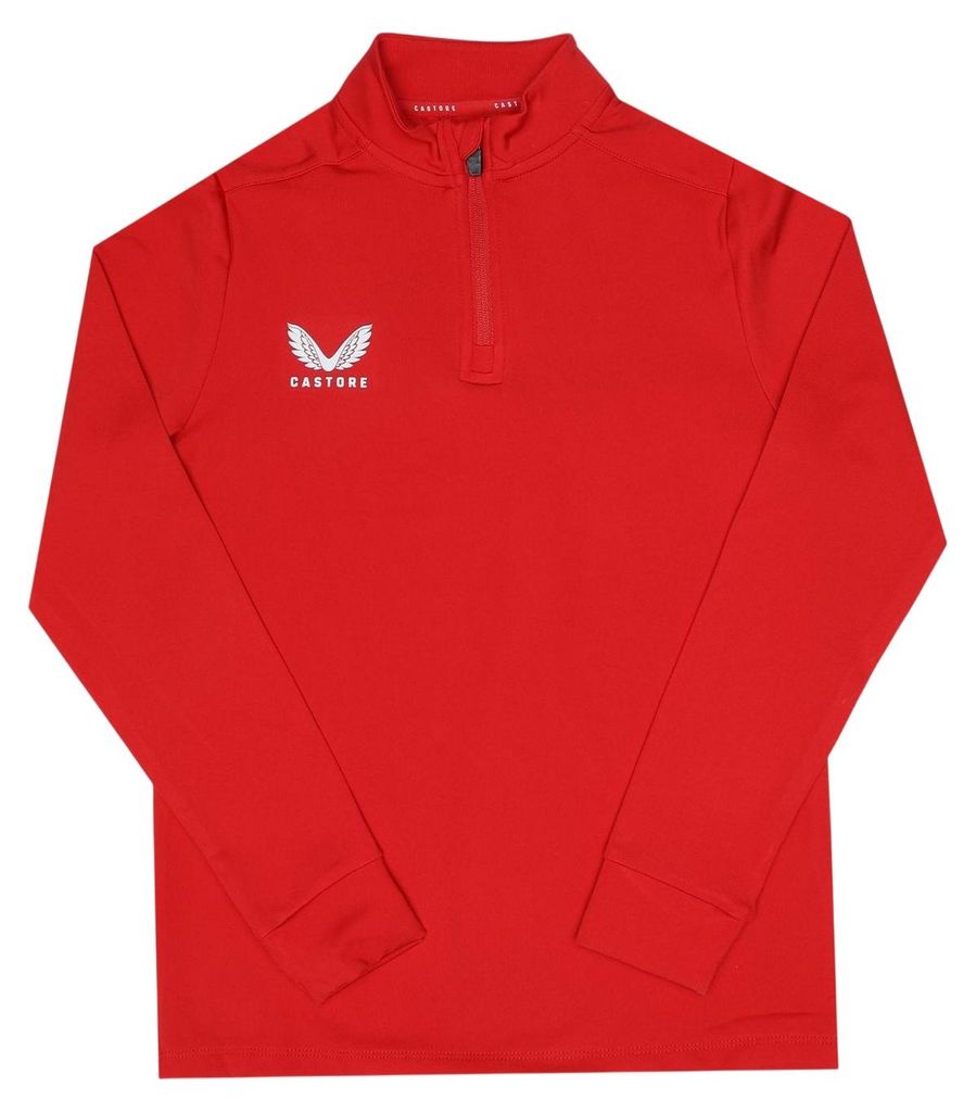 Castore - "Adapt" Sweatshirt für Kinder, mit kurzem Reißverschluss GT23921 (128) (Rot)