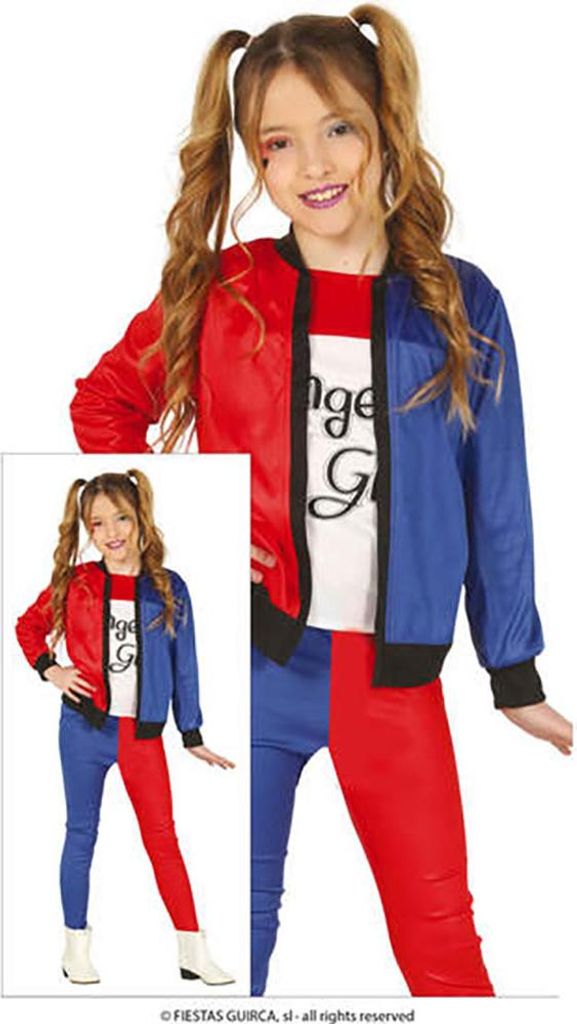 A young girl is posing in a costume.