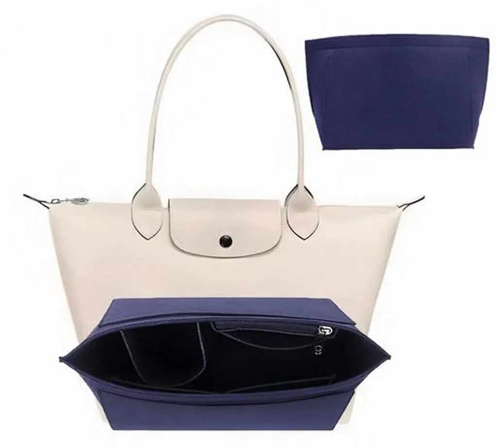 Organiseur de sac bleu pour changer de sac rapidement avec porte-monnaie