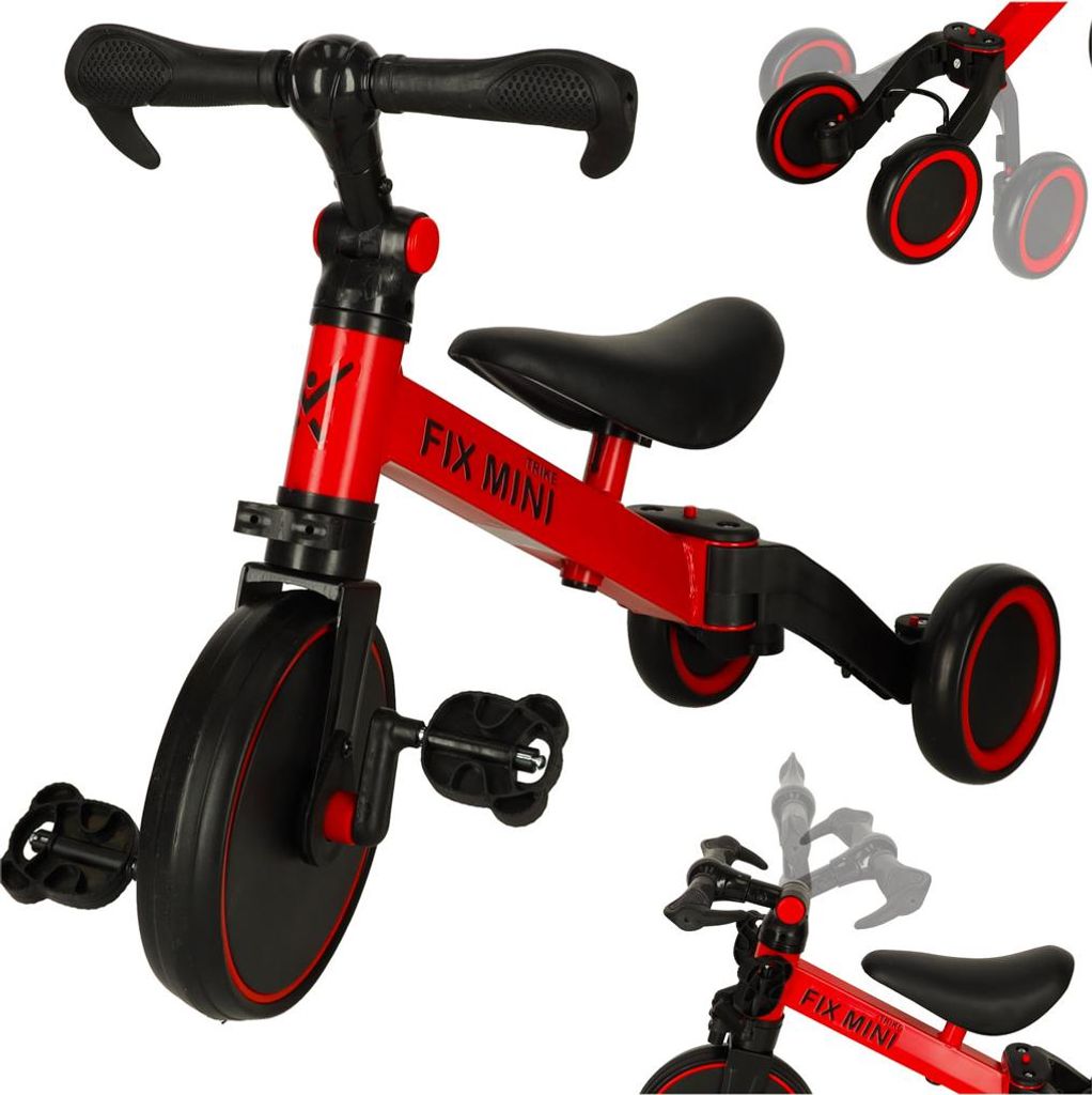 Trike Fix Mini triciclo da fondo 3in1 con pedali rosso Immagine del prodotto 