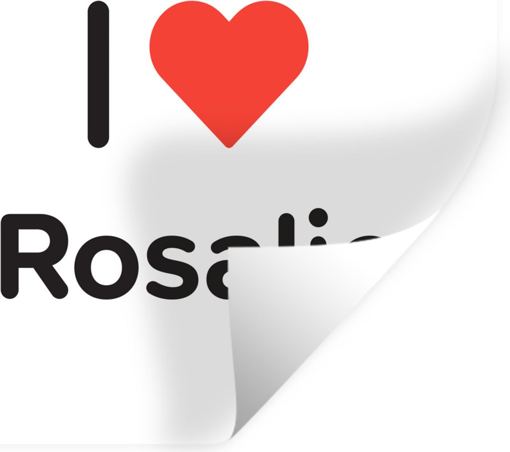 MuchoWow Wandtattoo Wandsticker Wandaufkleber Ich liebe - Rosalie - Mädchen 100x100 cm Selbstklebend und Repositionierbar - Wierderverwendbar - ...