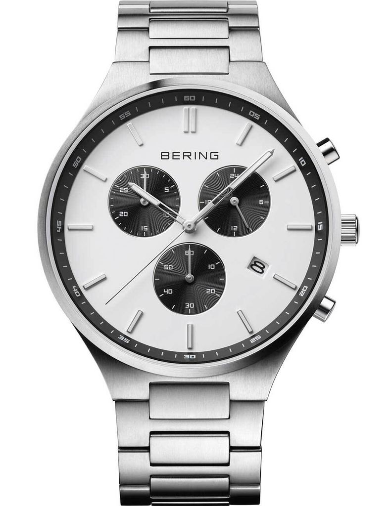 Bering 11743-704 Classic Titanium Chronograph Herrenuhr 40mm 5ATM