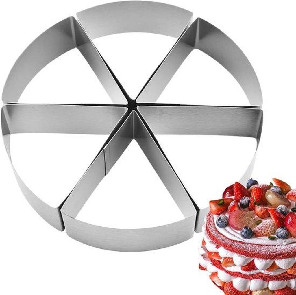 Runde Kuchenmesser, Pizzamesser, Runde Tortenmesser, Stahl 6-Fach Kuchengerät Für Pizza Brot Und Dessert