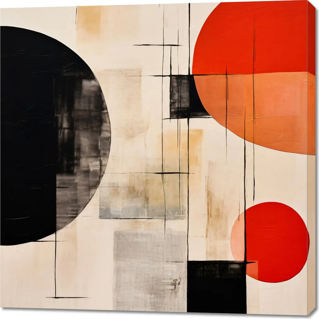 Image 100 x 100 cm Symétrie Abstraite - Tableau Moderne Carré pour Salon