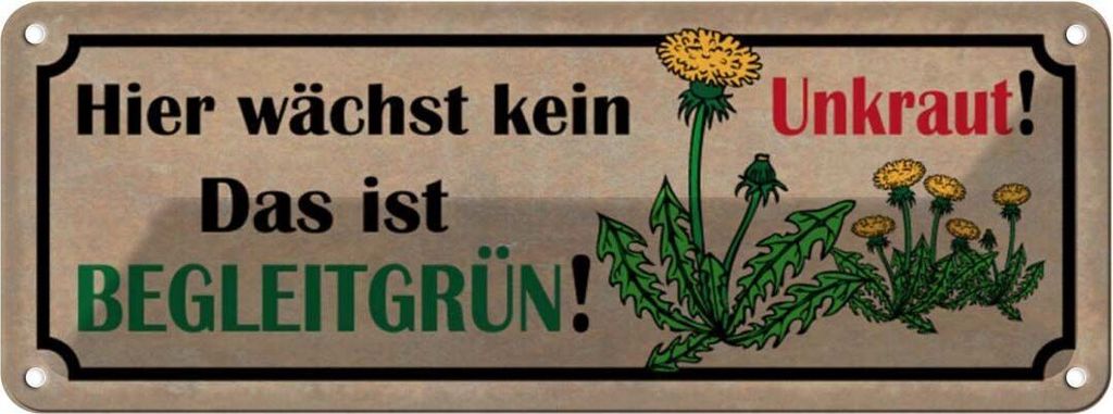 vianmo Blechschild 10x27 cm hier wächst kein Unkraut das ist Spruch Zitat