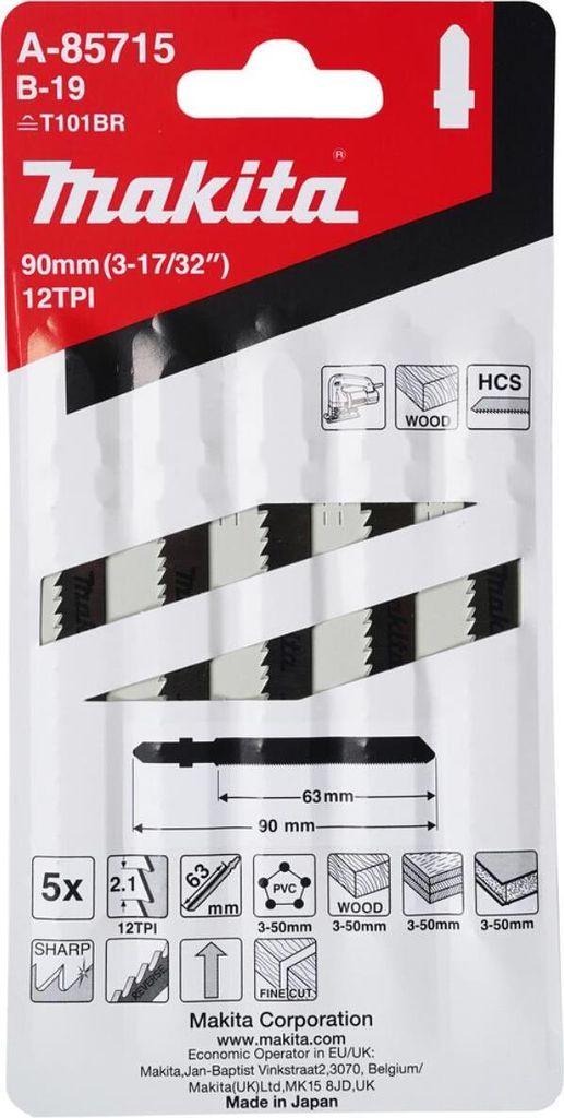 Makita Brzeszczot do wyrzynarki do drewna Clean Cut B-19 - Zdjęcie produktu 