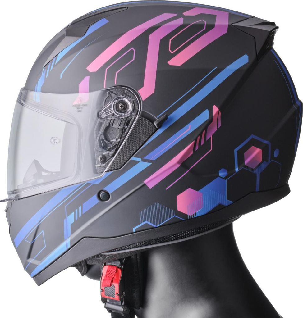 GMS Integralhelm Hexago Graphic matt-blau-violett XL