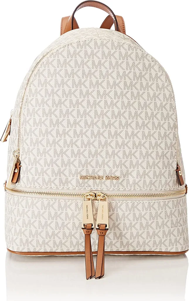 Michael Kors Rhea Zip Sac à dos Femme en cuir grainé luxe dimensions M