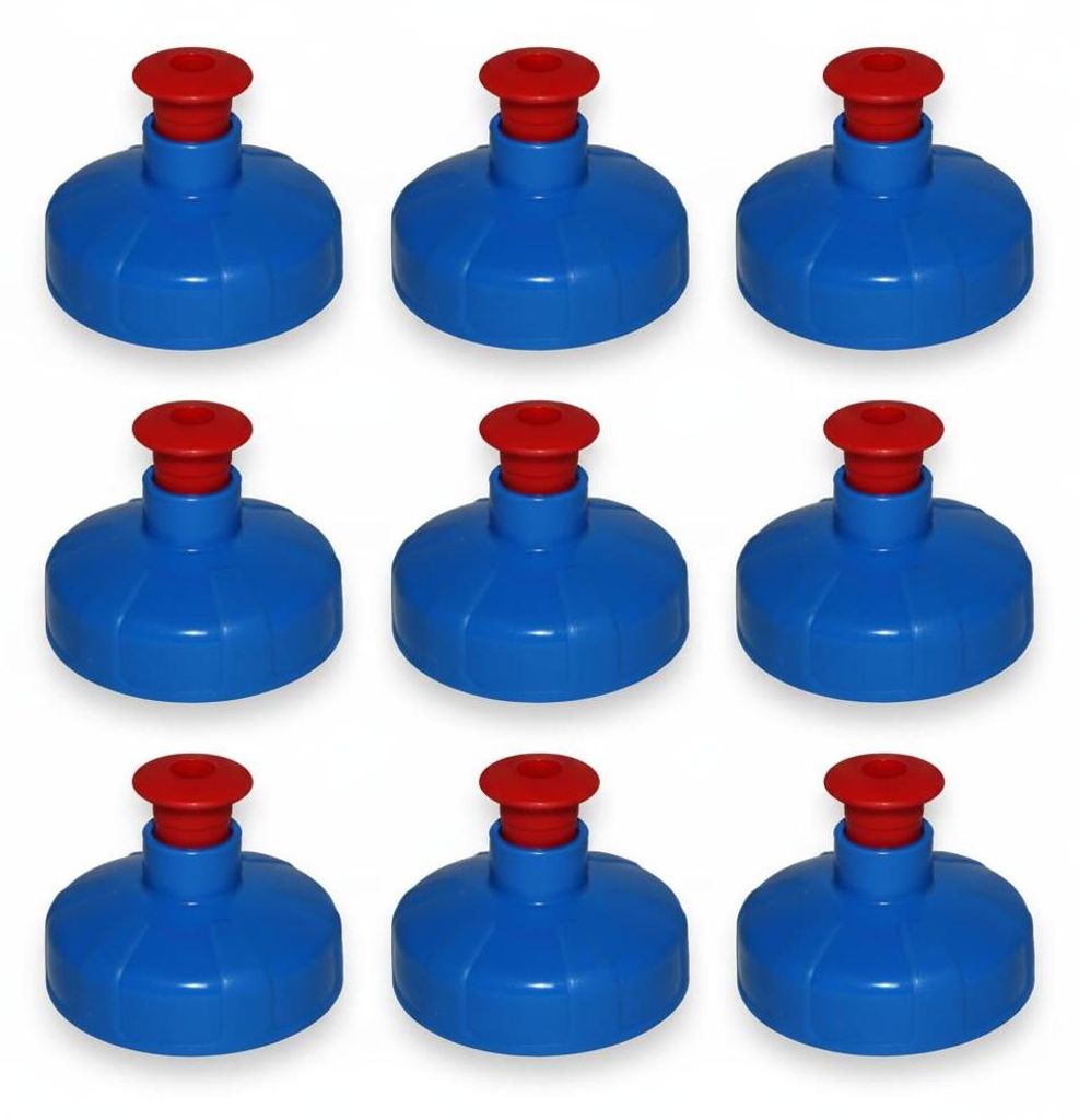 9x Push-Pull Deckel, Trinkdeckel passend für Kavodrink Tritan und Polycarbonatflaschen