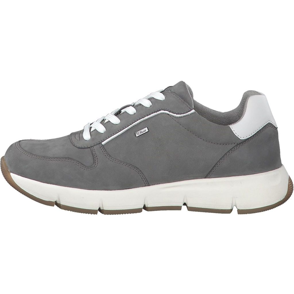 s.Oliver Herren Echtleder Sneaker grey, Herren:43 EU